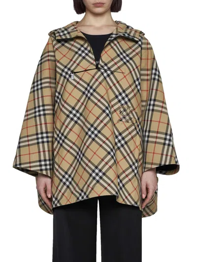 Shop Burberry Jackets In Sand Ip Check