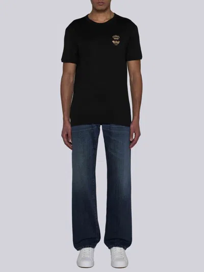 Shop Dolce & Gabbana T-shirts And Polos In Black