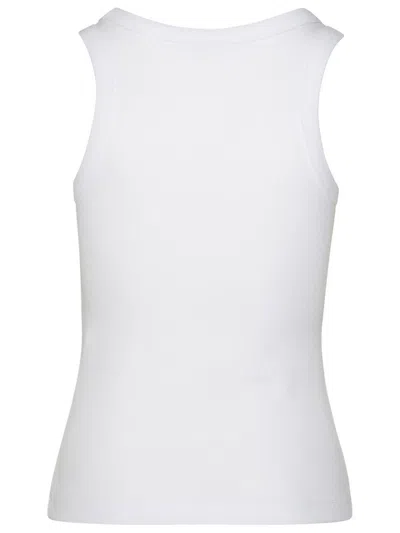 Shop Kenzo White Cotton Blend Tank Top