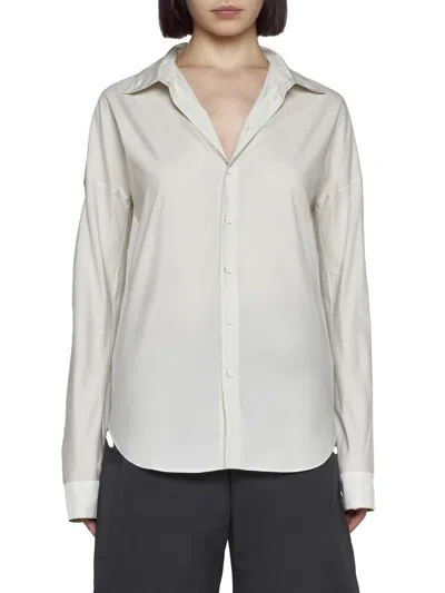 Shop Lemaire Shirts In Pale Mastic