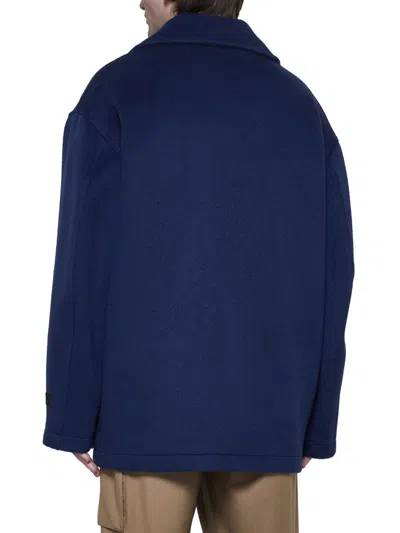 Shop Marni Coats In Light Navy