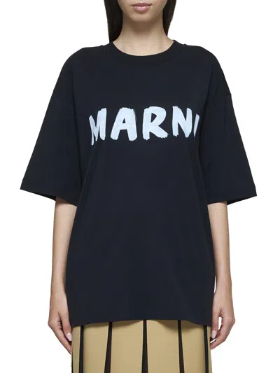 Shop Marni T-shirts And Polos In Black