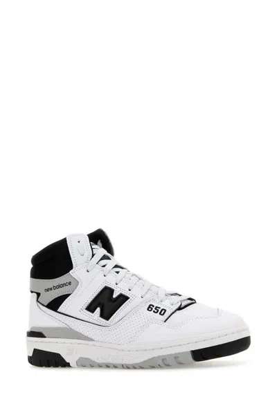 New Balance High-top Sneakers With Perforated Rubber Sole In Multicoloured