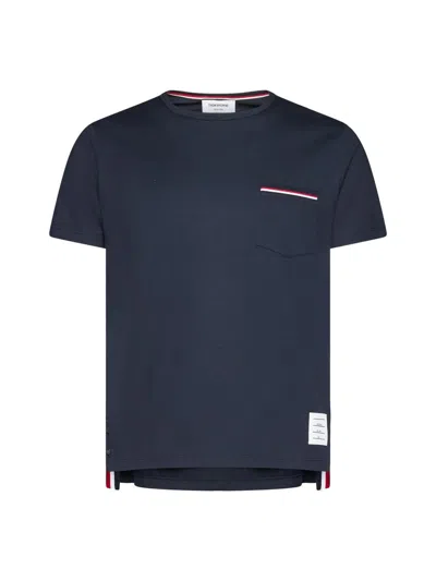 Shop Thom Browne T-shirts And Polos In Blue