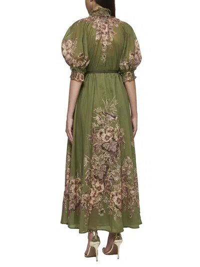 Shop Zimmermann Dresses In Khaki Floral