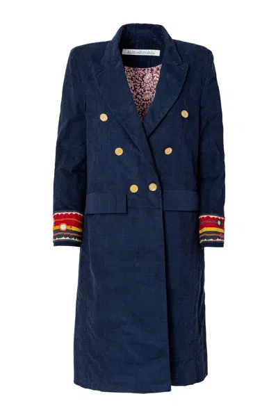 Alix Of Bohemia Women's Wade Corduroy Coat In Navy Indigo In Blue