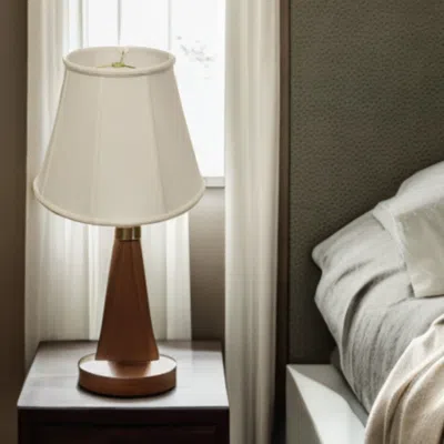 Homezia 18" White Slanted Empire Monay Shantung Lampshade