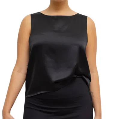 Leset Barb Blouse In Black In Black