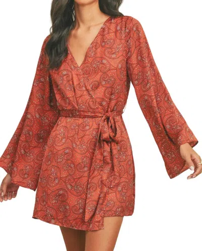 Dress Forum Fall Paisley Kimono Dress In Rust In Multi