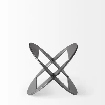 Homezia Petite Black Metal Geometric Decor Piece