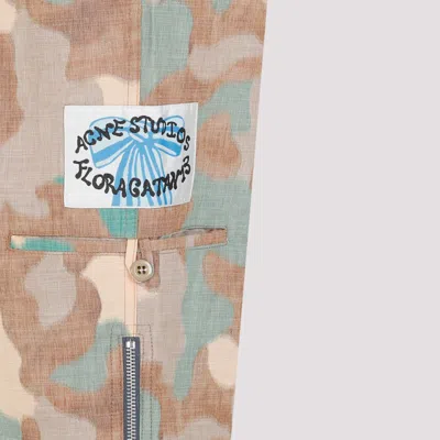 Acne Studios Camouflage Logo-patch Cargo Pants In Multicolour