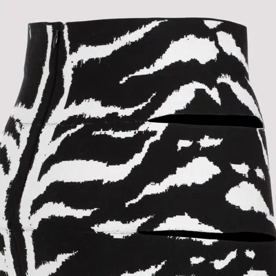 Alaïa Zebra-print Pencil Skirt With Cutout Detail In Black