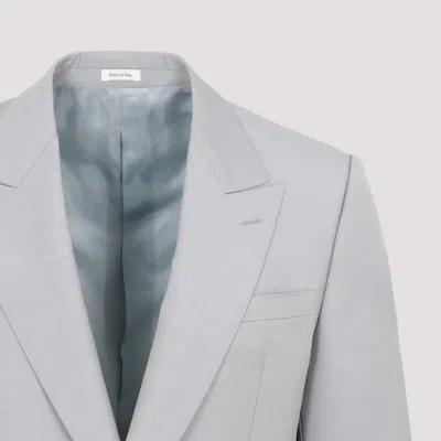Alexander Mcqueen Wool And Mohair Blazer In Grey