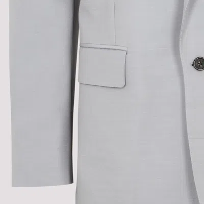 Alexander Mcqueen Wool And Mohair Blazer In Grey
