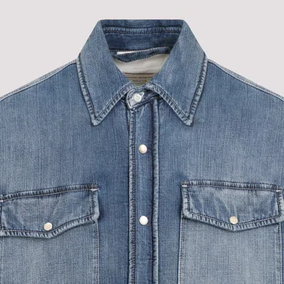 Alexander Mcqueen Sophisticated And Stylish Blue Denim Shirt In Blue