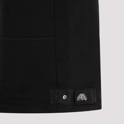 Alexander Mcqueen Logo-tab Bermuda Shorts In Black