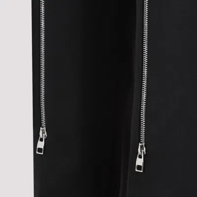 Alexander Mcqueen Wool Flared Pants In Black