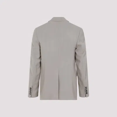 Ami Alexandre Mattiussi Light Taupe Virgin Wool Two Buttons Jacket In Gray