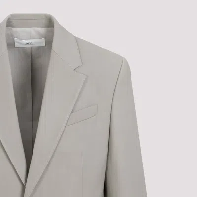 Ami Alexandre Mattiussi Light Taupe Virgin Wool Two Buttons Jacket In Gray