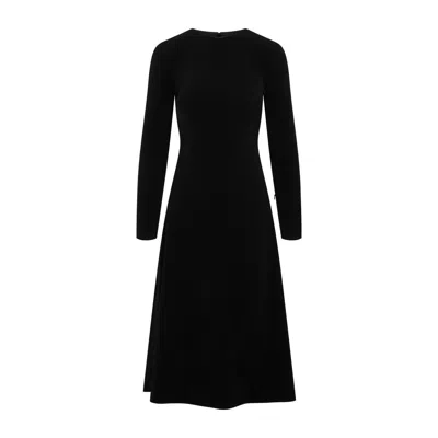 Balenciaga Black High-neck Sleeveless Dress With Polyester And Elastane Blend Fabric In Black