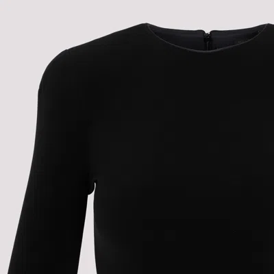 Balenciaga Black High-neck Sleeveless Dress With Polyester And Elastane Blend Fabric In Black
