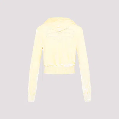 Balenciaga Fitted Zip-up Hoodie In Yellow