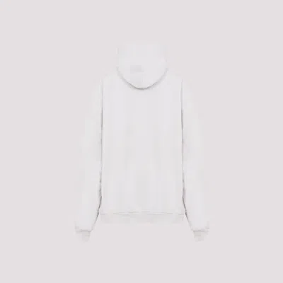 Balenciaga Off White Cotton Large Fit Hoodie In White