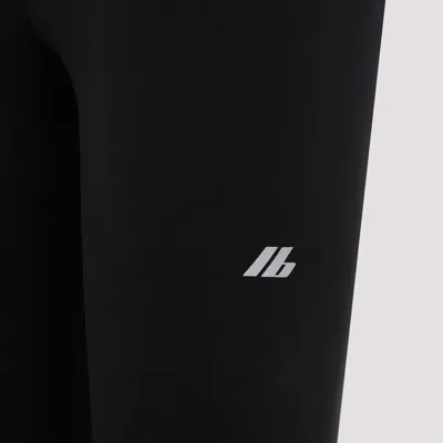Balenciaga Black Activewear Leggings In Matt Nylon Blend In Black