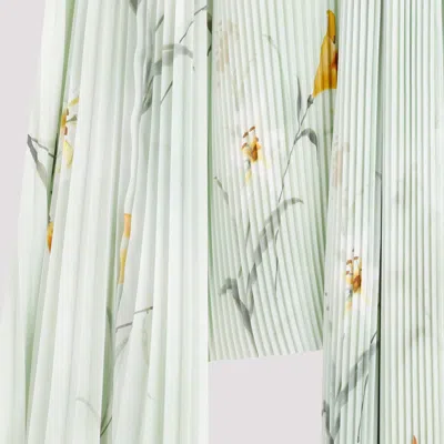 Balenciaga Cloak-inspired Floral Print Blouse In Green