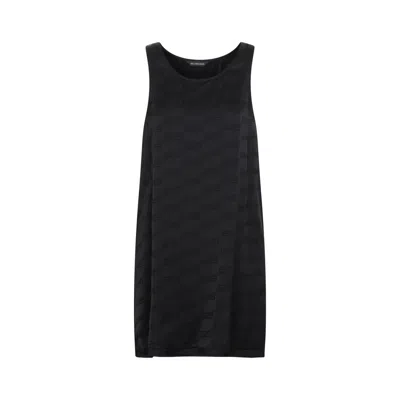 Balenciaga Abito Stile Canotta Bb Monogram Da Donna In Nero In Black