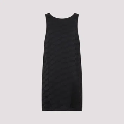 Balenciaga Abito Stile Canotta Bb Monogram Da Donna In Nero In Black