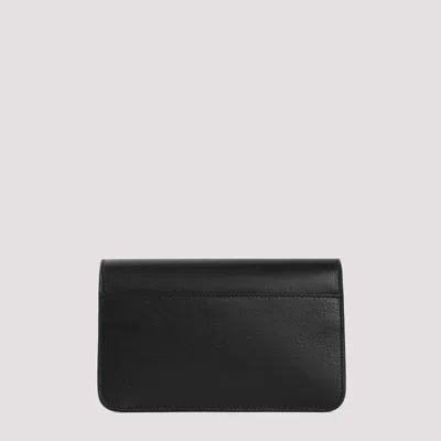 Bally Logo-plaque Grained Calf Leather Shoulder Bag In Black