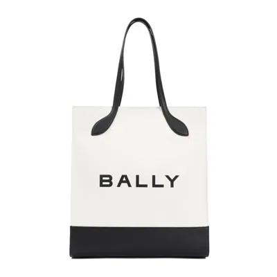 Bally Logo Tote Bag In Beige