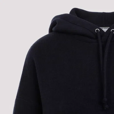 Bottega Veneta Cashmere Hooded Sweatshirt In Blue