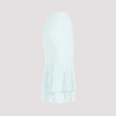 Bottega Veneta Cotton Midi Skirt For Women – Ss24 Collection In Blue