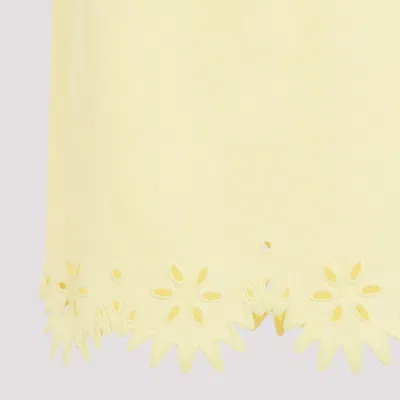 Bottega Veneta Embroidered Midi Skirt In Yellow