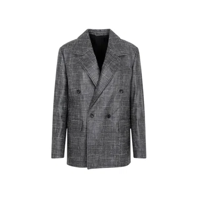 Bottega Veneta Printed Leather Jacket 38 In Black