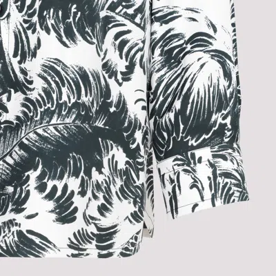 Bottega Veneta Multicolor Printed Silk Shirt In Grey