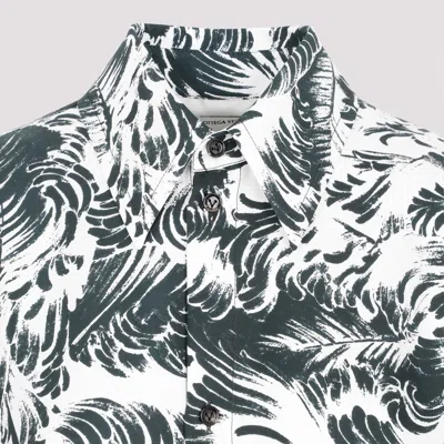 Bottega Veneta Multicolor Printed Silk Shirt In Grey