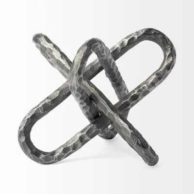 Homezia Silver Metal Chain Link Sculpture