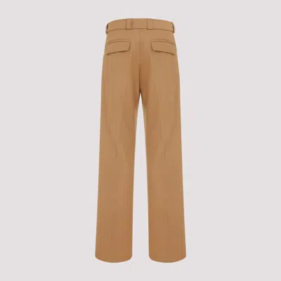 Dries Van Noten Belted Straight-leg Wool-blend Pants In Brown
