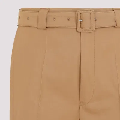 Dries Van Noten Belted Straight-leg Wool-blend Pants In Brown