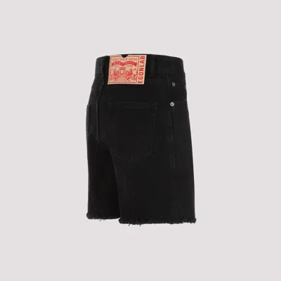 Egonlab Washed-out Denim Shorts In Black