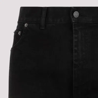 Egonlab Washed-out Denim Shorts In Black