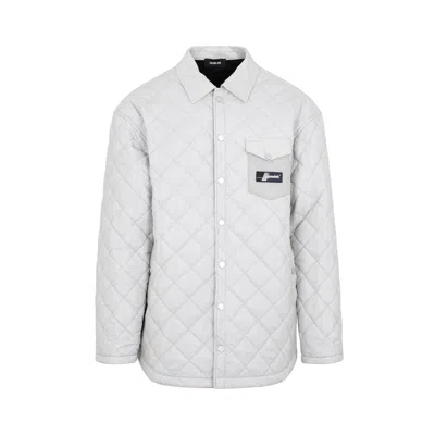 Egonlab Logo-patch Quilted Shirt In Grey