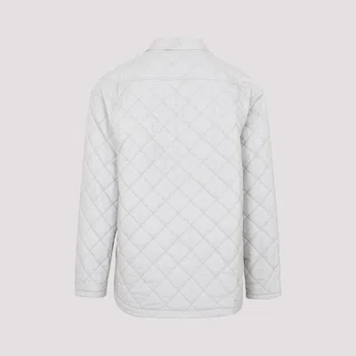 Egonlab Logo-patch Quilted Shirt In Grey