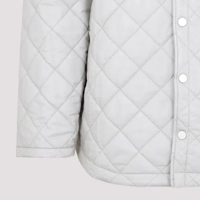 Egonlab Logo-patch Quilted Shirt In Grey