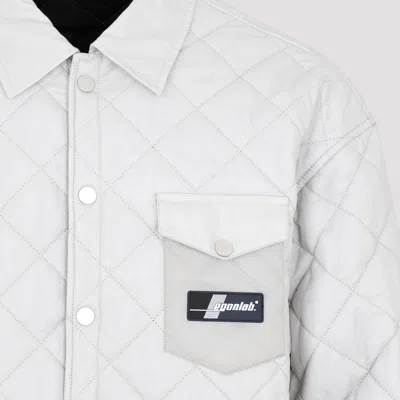 Egonlab Logo-patch Quilted Shirt In Grey