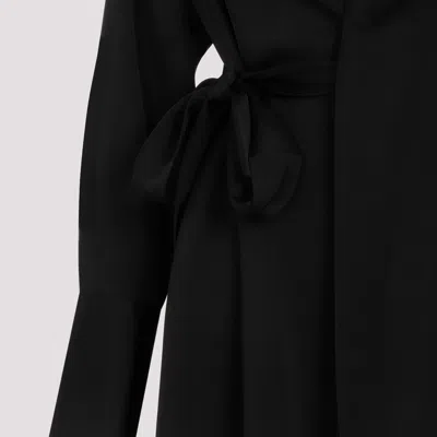 Fabiana Filippi Open-front Satin Blazer In Black
