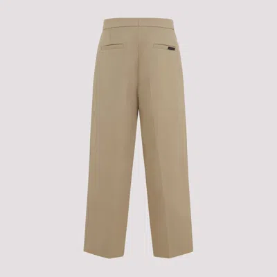 Fear Of God Single Pleat Wool Trousers With Belt Loops In Beige